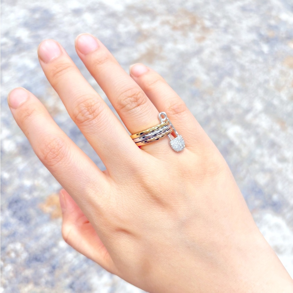 APM Monaco Mixed Tone Pin Ring